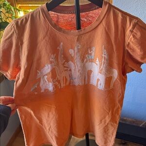 Patagonia 🦙LLAMA organic cotton shirt crew neck t-shirt orange